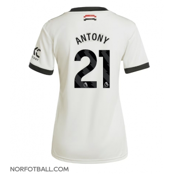 Billige Fotballdrakt Manchester United Antony #21 Replika Tredjedrakt Dame 2024-25 Kortermet